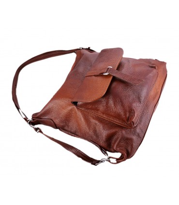 Handbag Backpack Natural leather Brown Cognac