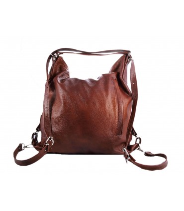 Handbag Backpack Natural leather Brown Cognac