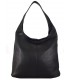 Handbag Leather black bag, soft natural leather, zippered