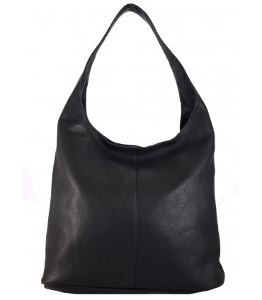 Torebka Skórzana Worek Czarna Skóra naturalna