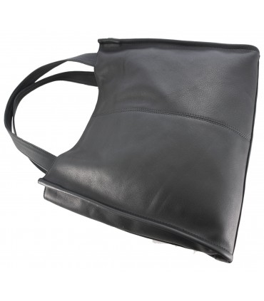 Torebka skórzana Aktówka Shopper Skóra naturalna Czarna
