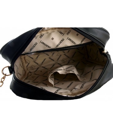 Monnari Czarna Torebka Listonoszka Pikowana z Łańcuszkiem