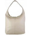 Handbag Leather Beige bag, soft natural leather, zippered