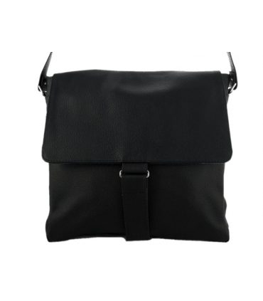 Skórzana Czarna torebka Listonoszka Skóra Naturalna