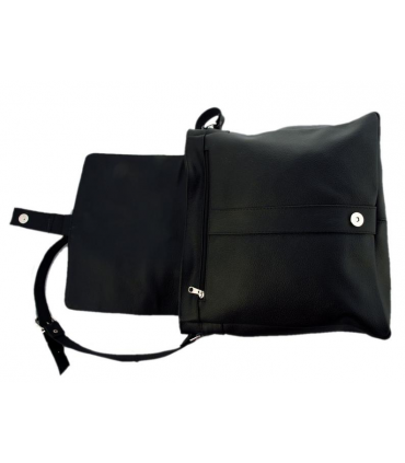 Skórzana Czarna torebka Listonoszka Skóra Naturalna