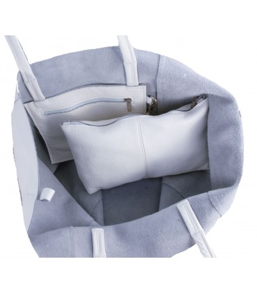 copy of Skórzana Granatowa torebka 2w1 z kosmetyczką