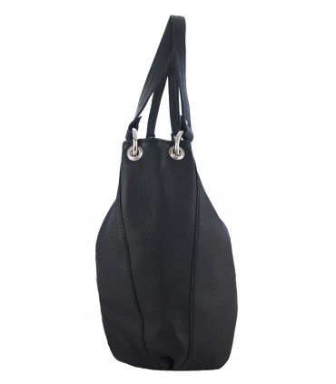 Torebka skórzana Worek Shopper Skóra naturalna Czarna