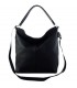 Black leather handbag / bag / crossbody bag