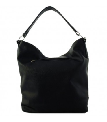 Black leather handbag / bag / crossbody bag