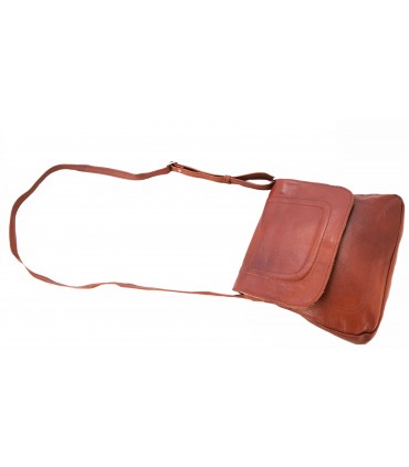 copy of Skórzana Torebka Listonoszka Granatowa z Paskiem azteckim