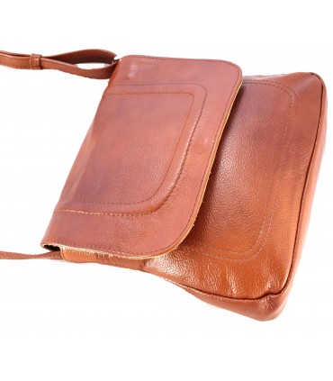 copy of Skórzana Torebka Listonoszka Granatowa z Paskiem azteckim