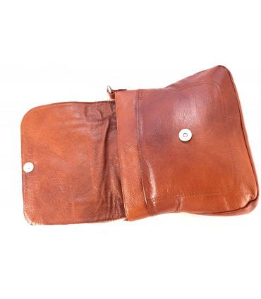 copy of Skórzana Torebka Listonoszka Granatowa z Paskiem azteckim