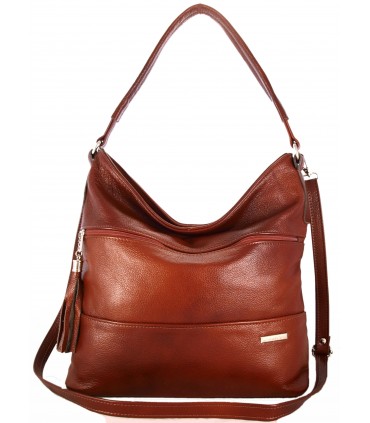 copy of Skórzana czarna torebka/worek z blaszką