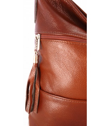 copy of Skórzana czarna torebka/worek z blaszką