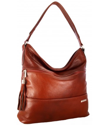 copy of Skórzana czarna torebka/worek z blaszką