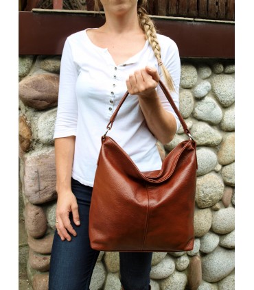 copy of Schwarze Lederhandtasche / Tasche / Umhängetasche