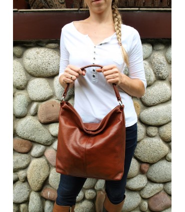 copy of Schwarze Lederhandtasche / Tasche / Umhängetasche