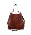 Leather brown, cognac handbag / bag / crossbody bag