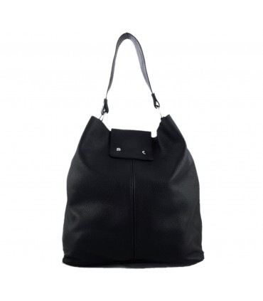 Skórzana czarna torebka/worek/listonoszka