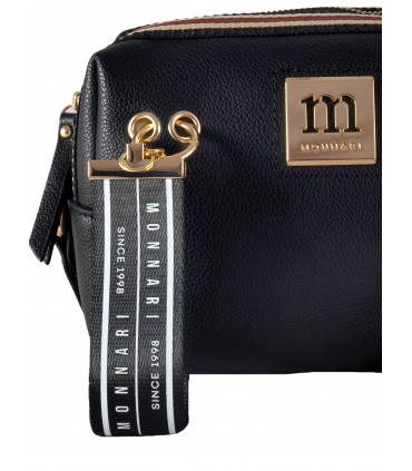 Monnari Torebka Damska Listonoszka Czarna z zawieszką