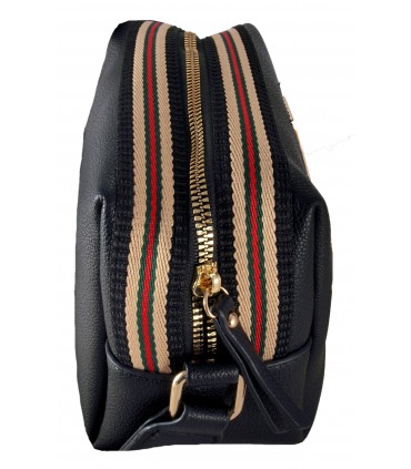 Monnari Torebka Damska Listonoszka Czarna z zawieszką