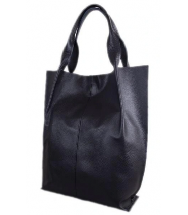 Skórzana czarna torebka/shopper/aktówka