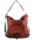 Handbag Backpack Natural leather Brown Cognac