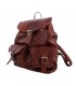 Brown, Cognac leather vintage roomy backpack