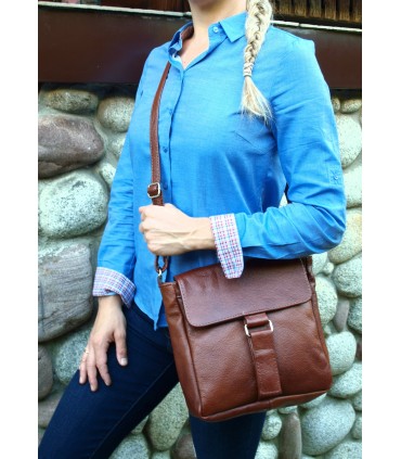 copy of Leather Cognac Handbag Brown crossbody bag