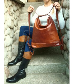 copy of Black leather handbag / backpack / crossbody bag
