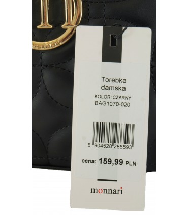 copy of Monnari Czarna Torebka Listonoszka Pikowana z Łańcuszkiem