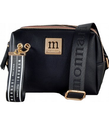 Monnari Torebka Damska Listonoszka Czarna z zawieszką