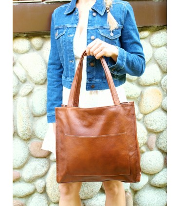 copy of Black Leather Tote Bag, Leather Shoulder Shopper, Large Leather Tote Bag