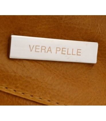 copy of Skórzana czarna torebka/worek z blaszką i frędzlem