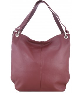 copy of Torebka skórzana Worek Shopper Skóra naturalna Brązowo-rudy