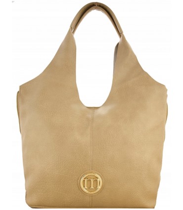 Monnari Torebka damska Shopper Listonoszka Model 2w1 Kolekcja Premium Beżowy