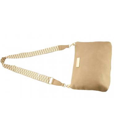 Monnari Torebka damska Shopper Listonoszka Model 2w1 Kolekcja Premium Beżowy