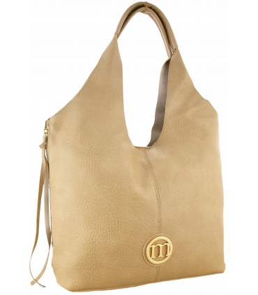 Monnari Torebka damska Shopper Listonoszka Model 2w1 Kolekcja Premium Beżowy