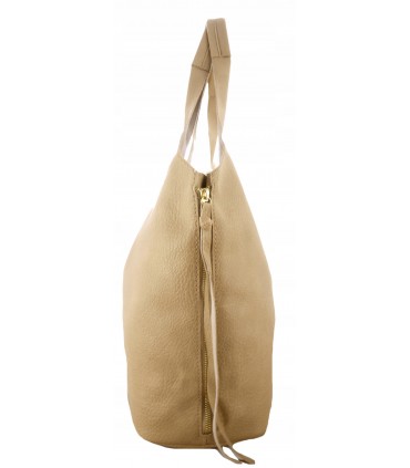 Monnari Torebka damska Shopper Listonoszka Model 2w1 Kolekcja Premium Beżowy