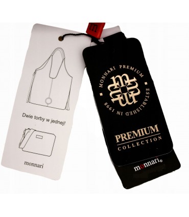 Monnari Torebka damska Shopper Listonoszka Model 2w1 Kolekcja Premium Beżowy