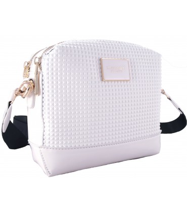 Monnari Torebka Listonoszka Chanelka Pikowana Biała