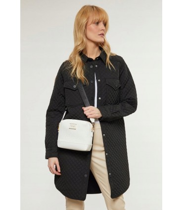 Monnari Torebka Listonoszka Chanelka Pikowana Biała