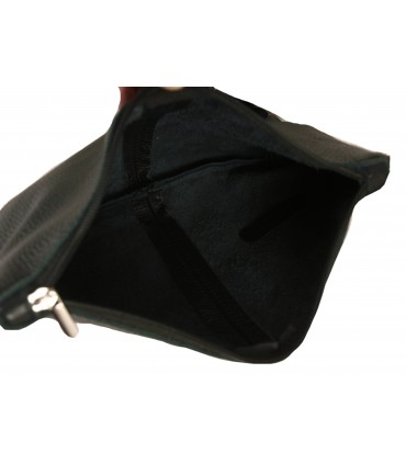 Skórzana Torebka Shopper Listonoszka Skóra Naturalna Model 2w1 Czarna