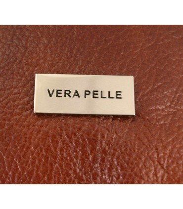 Skórzana Torebka Shopper Listonoszka Skóra Naturalna Model 2w1 Brązowo-ruda/KASZTAN