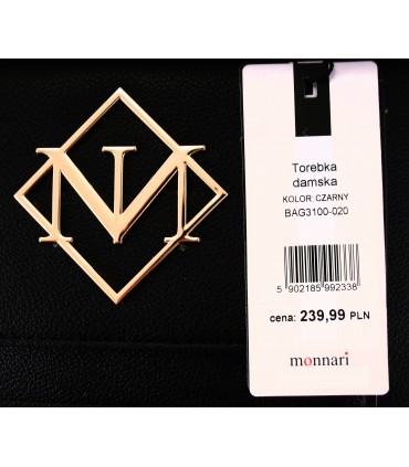 Monnari Torebka Damska Listonoszka Z kieszoną i biżuteryjnym logo