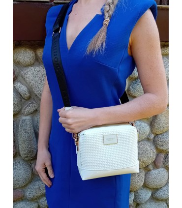 Monnari Torebka Listonoszka Chanelka Pikowana Biała