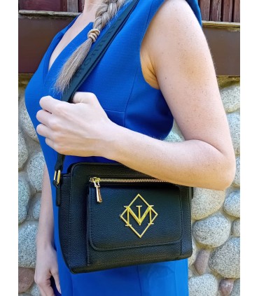 Monnari Torebka Damska Listonoszka Z kieszoną i biżuteryjnym logo