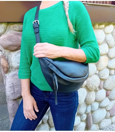 copy of Torebka skórzana Worek Shopper Skóra naturalna Czarna