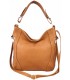 copy of Leather Cognac  and black crossbody bag with zippers