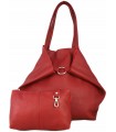 copy of Leather Cognac 2in1 bag with a cosmetic bag,oversize handbag